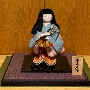 日本人形 ひな祭り 雛人形 幸一光作 「梅日和」 ガラスケース入り