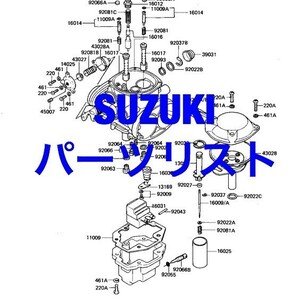 スズキ web版パーツリスト GT200 GT250 GT380 GT550 GT750 RE5 RF900 RG50 RG80 RG125 RG250 RG400 RG500 RGV250 RM-Z250 RM-Z450 RM50の画像1