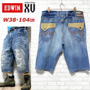 EDWIN XV big size W38*104cm Denim shorts Western 