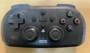 【中古ジャンク】HORI ホリ ワイヤレスコントローラーライト for PlayStation4 PS4-133 クリアブラック【動作未確認】送料無料