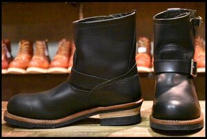 【8.5D 美品 11年】レッドウィング 2976 ショート エンジニア 黒 ブラッククローム スチールトゥ ブーツ redwing HOPESMORE