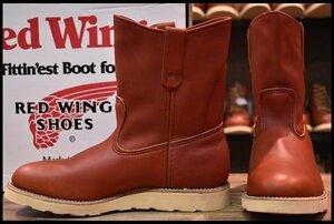 [9.5E box attaching DEAD green dog tag 94 year ] Red Wing 866pekosorola set red tea pull on boots redwing pecos HOPESMORE