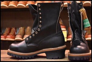 【8D DEAD PT91プリント 92年11月刻印】レッドウィング 2218 ロガー 黒 ブラッククローム スチールトゥ ブーツ redwing HOPESMORE