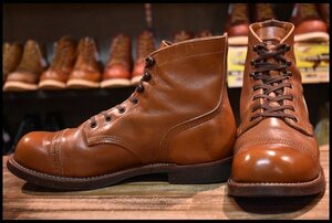 【9D 良品 13年】レッドウィング 8011 アイアンレンジ マンソン 茶 ホワイト アッシュセトラー キャップトゥ ブーツ redwing HOPESMORE