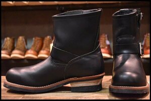 【8D 良品 13年】レッドウィング 2976 ショート エンジニア 黒 ブラッククローム スチールトゥ ブーツ redwing HOPESMORE