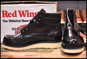 [8.5e с коробкой Dead Tag 97 лет] Red Wing 206 Black Black Planto Rediced Lace Up Boots Redwing Hopesmore