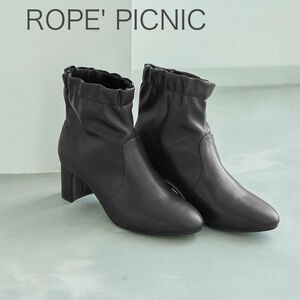 新品　ロペ ピクニック　ROPE' PICNIC 黒 ショートブーツ