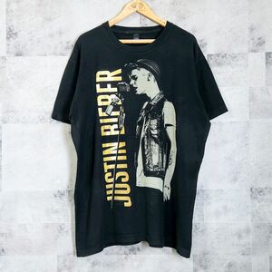 ジャスティン・ビーバー Tシャツ L ブラック 2013 ツアー バンT