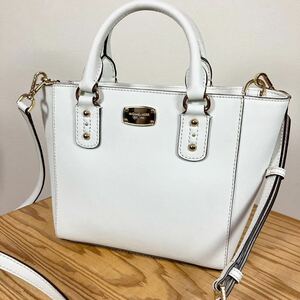 ●【春夏の人気カラー】MICHAEL KORS マイケルコース 2WAY ハンドバッグ/ショルダーバッグ/PVC/ホワイト/レディース