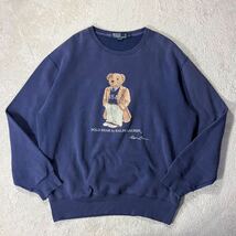 ●90s Polo by Ralph Lauren ラルフローレン 【ポロベア】POLO BEAR クルーネックスウェット/sizeL/ヴィンテージ/アメカジ_画像1