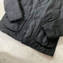 ●極美品【現行モデル】Barbour バブアー SL BEDALE オイルドジャケット/ワックス コットン ブルゾン/36/黒/英国製/メンズ/_画像3