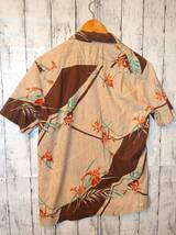 ◆ ハワイ製 RAI NANI ライナニ アロハ ハワイアンシャツ MADE IN HAWAII 茶 trance pacific textiles ltd生地 オーダー 裾ハンドステッチ _画像2