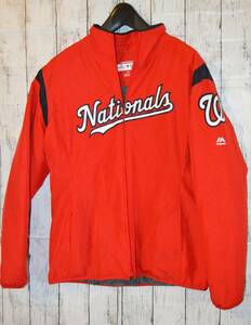 ◆メジャーリーグ Majestic オーセンティック NBL ワシントン ナショナルズ Nationals 中綿 トラックジャケット Mサイズ 