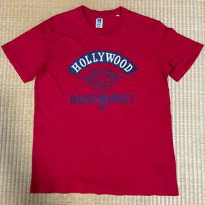 ハリウッドランチマーケット フルロゴ Tシャツ 赤2 レア HRM ハリラン 聖林公司
