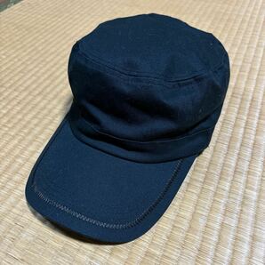 AVIREX ロゴ刺繍入り ワークキャップ 黒 レア 帽子 アヴィレックスの画像1