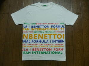 90s　イタリア製　BENETTON　ベネトン　半袖　Tシャツ　BENETTON FORMULA 1 INTERNATIONAL TEAM　サイズ2