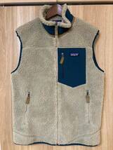 試着のみ patagonia パタゴニア Classic Retro-X Vestクラシック レトロX ベスト M ペリカン PEBG フリース ボア キャンプ アウトドア camp_画像1