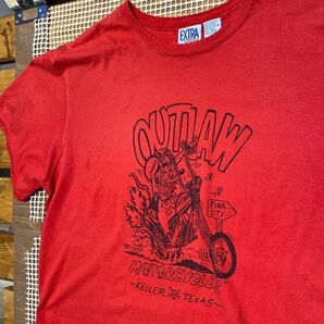 AEBY 1スタ 赤 バイク Tシャツ ラットフィンク RATFINK アメコミ 90s 00s ビンテージ アメリカ 古着 ベール 卸 仕入れの画像1