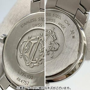 SA63■ [送料無料/中古美品] ディオール Christian Dior クォーツ腕時計 D77-100 ホワイト×シルバーの画像8