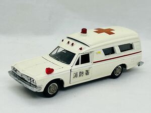 ダイヤペット日本製当時物D-203トヨペットクラウン救急車1960年代初期ホィル YONEZAWA 