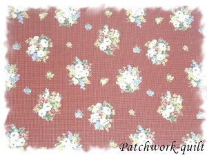 &#9884; こみやまやQuilt パッチワーク生地 / 花柄【52x39cm】コットン