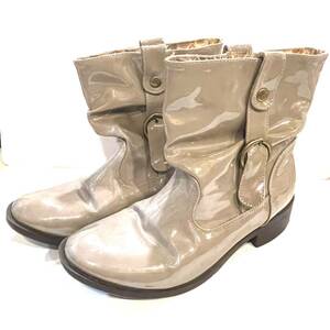  rain boots beige L short boots 2403041