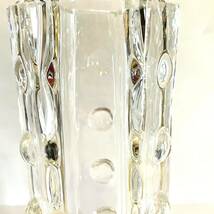 花瓶 クリスタル ガラス 六角形 フラワーベース エンボス 丸 ドット　k2403083_画像5