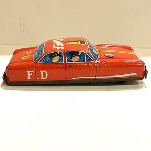 ブリキ 車 Tin Fire Department Chief Car Vintage F.D 当時物 昭和 レトロ ヴィンテージ おもちゃ k2403305の画像3