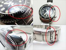 B24-581 SEIKO セイコー SBDX001/8L35-0010 プロスペックス マリーンマスター 自動巻 デイト 黒文字盤 SS 純正ベルト メンズ 腕時計 稼働品_画像9
