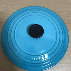 1回使用したのみ LE CREUSET 両手鍋 ルクルーゼ 両手鍋 22cm 美品 カリビアンブルーの画像5