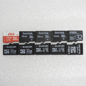 ■ microSDHC 32GB ■ まとめて 10枚セット / 動作品 フォーマット済 ジャンク 扱い microsd microSD エレコム 等 / C022