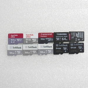 ■ microSDXC 64GB ■ まとめて 10枚セット / 動作品 フォーマット済 ジャンク 扱い microsd microSD マイクロSD / C027