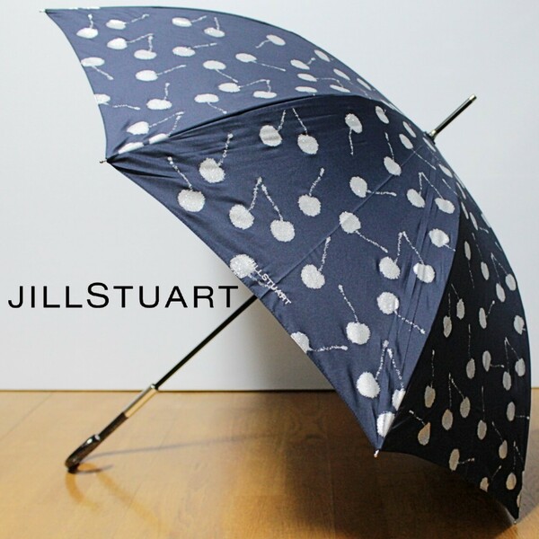 新品 JILLSTUART ジルスチュアート チェリー柄ラメプリント 長傘　Ｋ3429