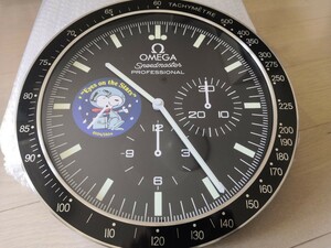 【オメガ】スピードマスター　スヌーピー　掛け時計　クオーツ　OMEGA Speedmaster snoopy 　海外販促　ノベルティ　ラスト1個