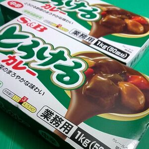 ◇業務用カレールー2箱◇2kg◇S&Bとろけるカレー