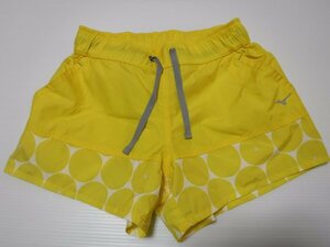  Mizuno MIZUNO* lemon yellow * car ka car ka cloth * Rollei z short pants *S