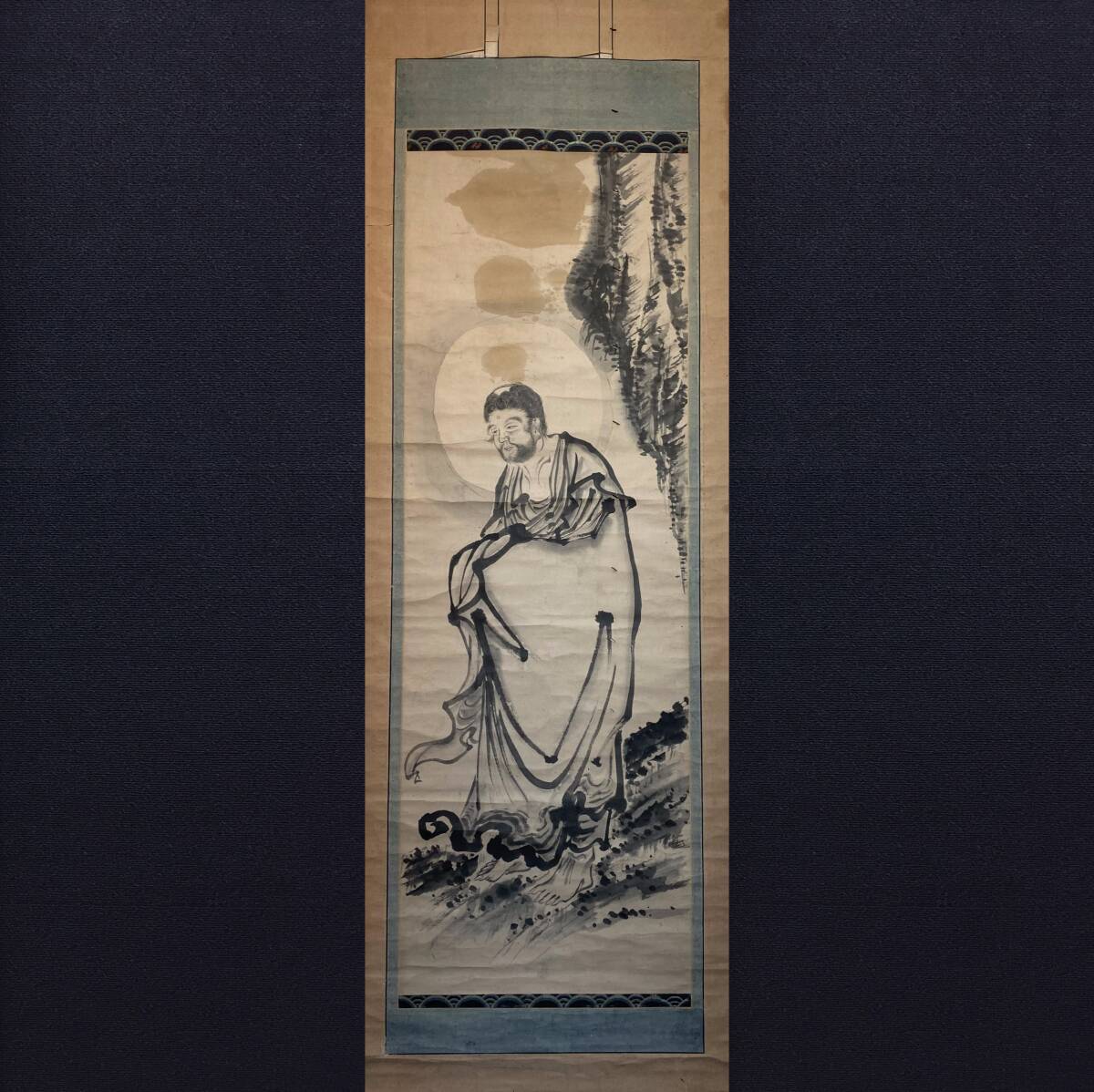 [Art] Artiste inconnu (Shakyamuni le Bienheureux) Peinture de Bouddha Art bouddhiste Art antique Livre de poche manuscrit Rouleau suspendu, peinture, Peinture japonaise, personne, Bodhisattva