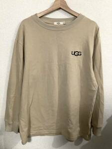 UGG アグ　長袖カットソー　長袖Tシャツ ベージュ　セレクト　メンズ　ユニセックス　古着　XL