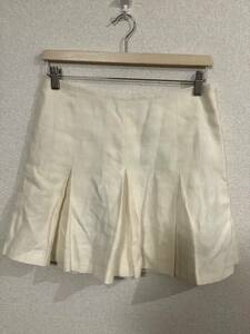 RALPHLAUREN Ralph Lauren pleated skirt miniskirt linen skirt select lady's Mrs. old clothes 