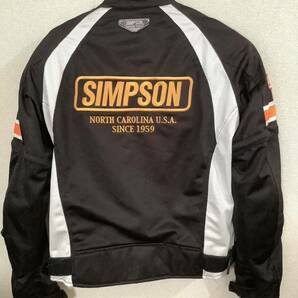 SIMPSON シンプソン メッシュジャケット ライディングジャケット ブラック系 ライダース バイクウェア 古着の画像2