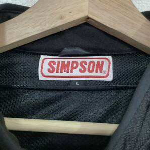 SIMPSON シンプソン メッシュジャケット ライディングジャケット ブラック系 ライダース バイクウェア 古着の画像3