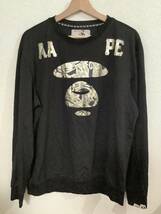 Aape エイプ　A BATHING APE アベイシングエイプ　ラバープリント　長袖Tシャツ　カットソー　ブラック　ストリート　メンズ　古着_画像1