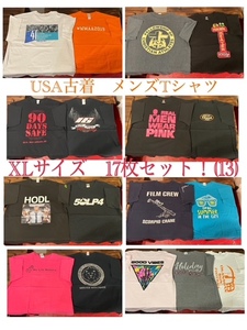 ★SET-110★USA古着★メンズ半袖 プリントTシャツ XLサイズ 17枚セット ⑬★卸 仕入れ 大量 お得 フリマ