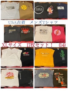 ★SET-111★USA古着★メンズ半袖 プリントTシャツ XLサイズ 17枚セット ⑭★卸 仕入れ 大量 お得 フリマ