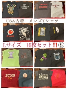 ★SET-133★USA古着★メンズ半袖 プリントTシャツ L サイズ 16枚セット ⑧★卸 仕入れ 大量 お得 フリマ