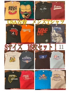 ★SET-157★USA古着★メンズ半袖 プリントTシャツ S サイズ 16枚セット ⑪★卸 仕入れ 大量 お得 フリマ