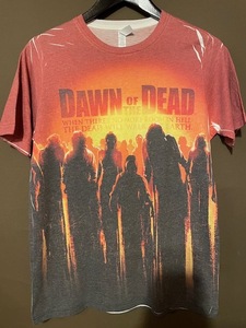 T-40★USA古着★映画 DAWN OF THE DEAD ドーンオブザデッド 前面ビッグプリントTシャツ★Sサイズ★送料無料!!