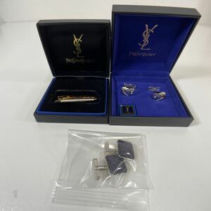 G◎ Yves Saint Laurent YSL Yves イヴサンローラン サンローラン タイピン ネクタイピン カフス まとめ売り