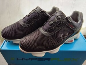 フットジョイ　ボア　ゴルフシュー　 FootJoy HYPER FLEX Boa メンズ ブラック/レッド　US6.5　WIDE　JPN24.5cm　箱あり