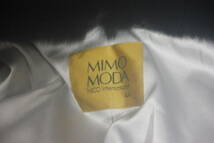 ミモモーダ MIMO MODA NICO International ダウンジャケット サイズ44 モノクロ柄 着丈65ｃｍ フォックスカラー シルクダウン☆_画像3